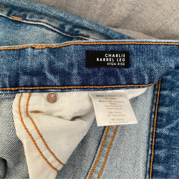 Veronica Beard Charlie Barrel Leg High Rise Jean in Lava Stone size 28 - Picture 6 of 8